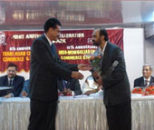 Being felicitated by Trans Asian Chamber of Commerce International Award for work in field of Psychology